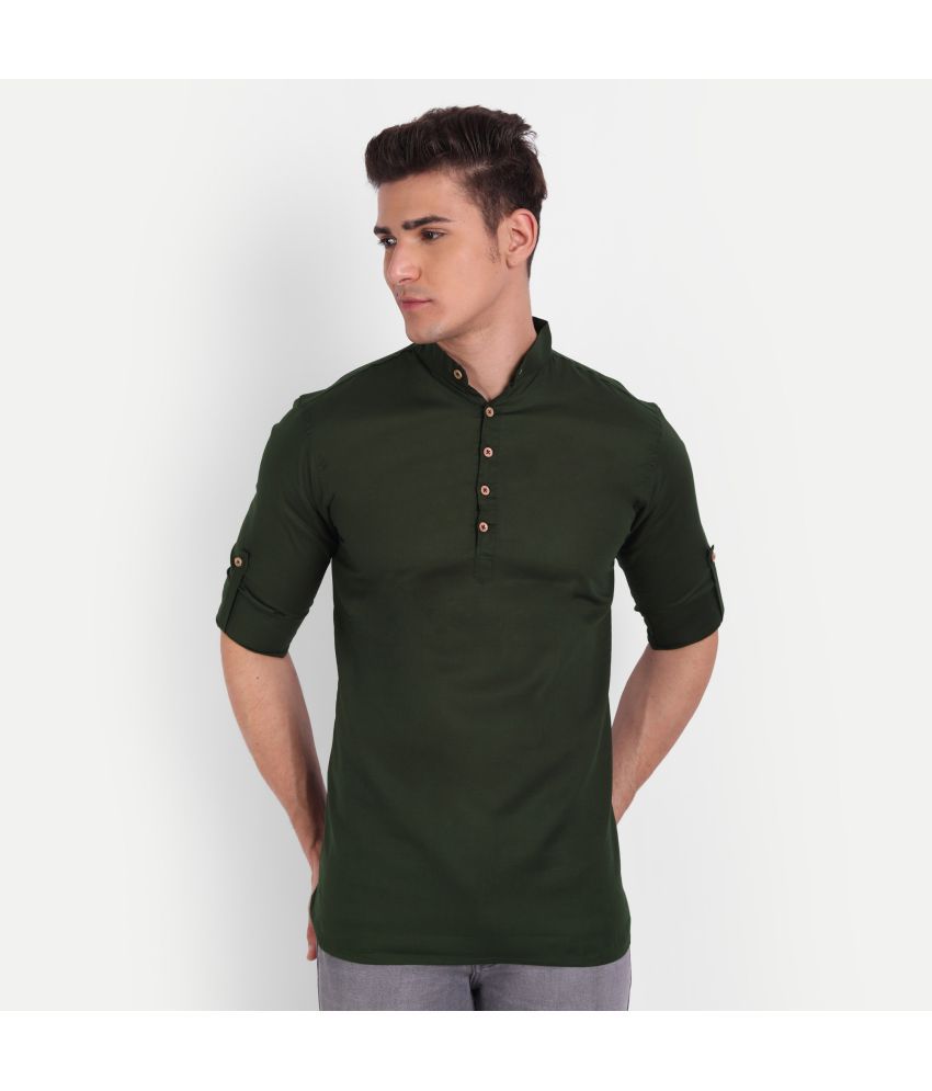     			Vida Loca - Green Cotton Slim Fit Men's Casual Shirt ( Pack of 1 )
