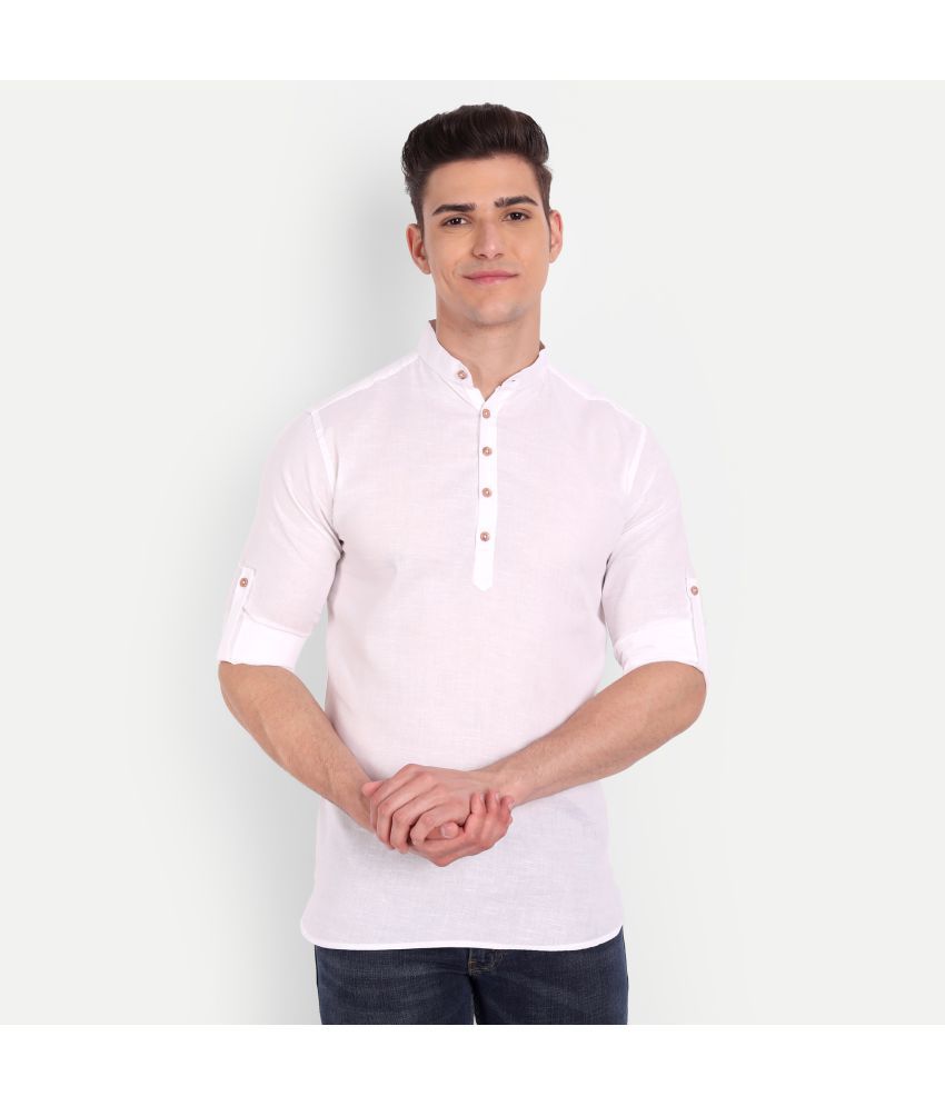     			Vida Loca - White Cotton Slim Fit Men's Casual Shirt (Pack of 1 )