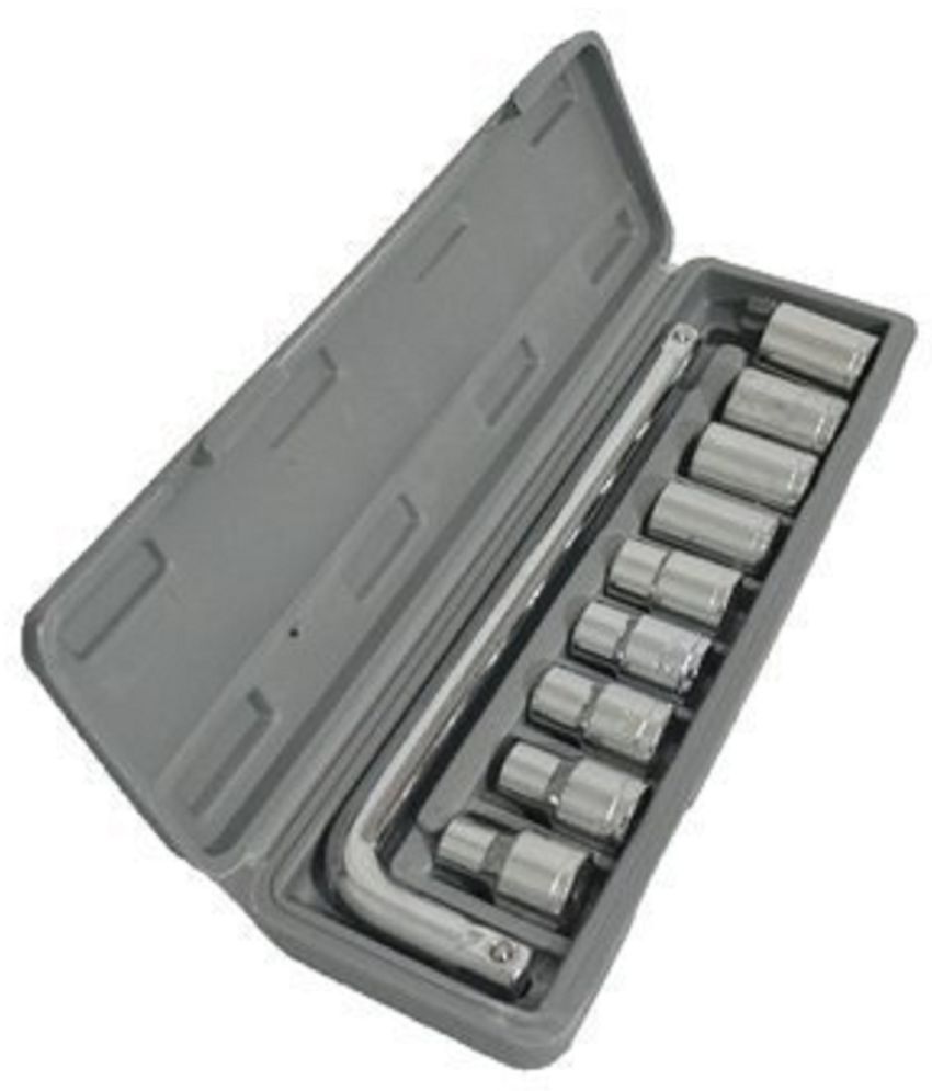     			Aiwa TM Plastic Socket Wrench Set Tool kit (Grey, 10-Pieces)