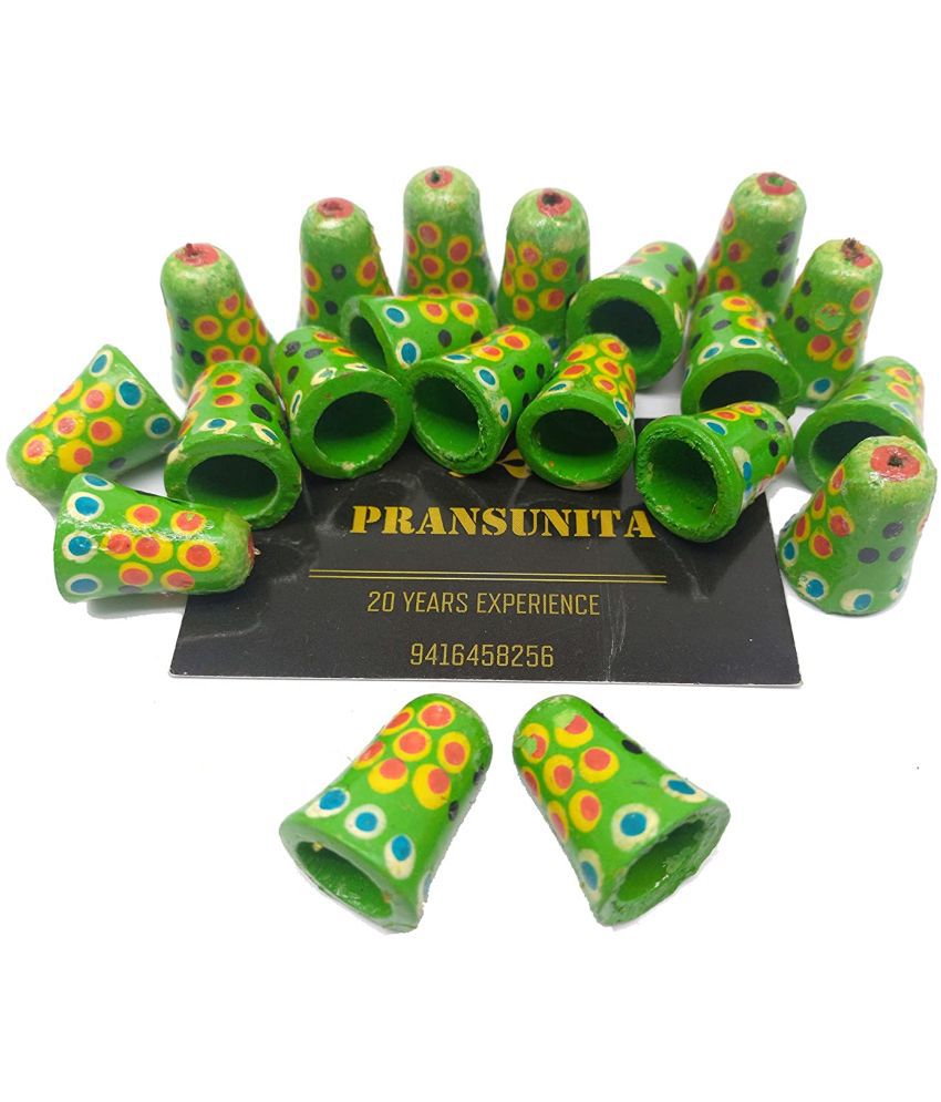     			PRANSUNITA Wooden Bells Beads (2.5 cm) Used for Art and Crafts, Dresses, Beading, Pendant Jewellery Making, DIY Crafts & School Project etc. Pack of 20