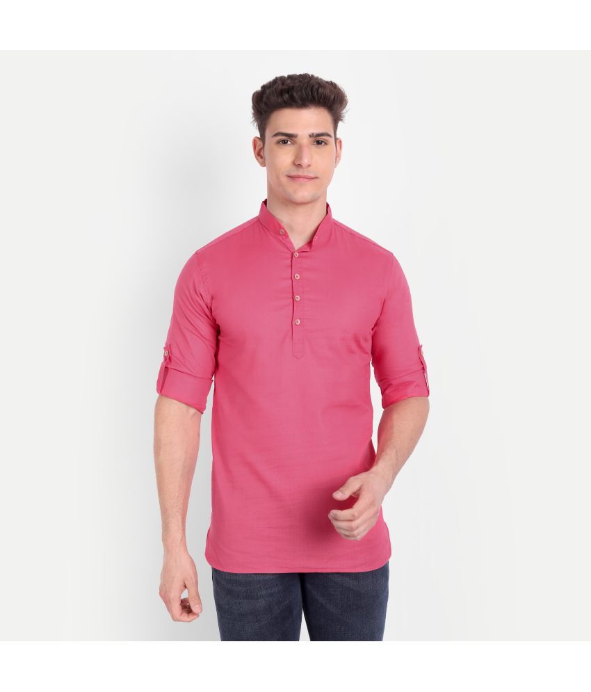     			Vida Loca - Pink Cotton Slim Fit Men's Casual Shirt (Pack of 1 )