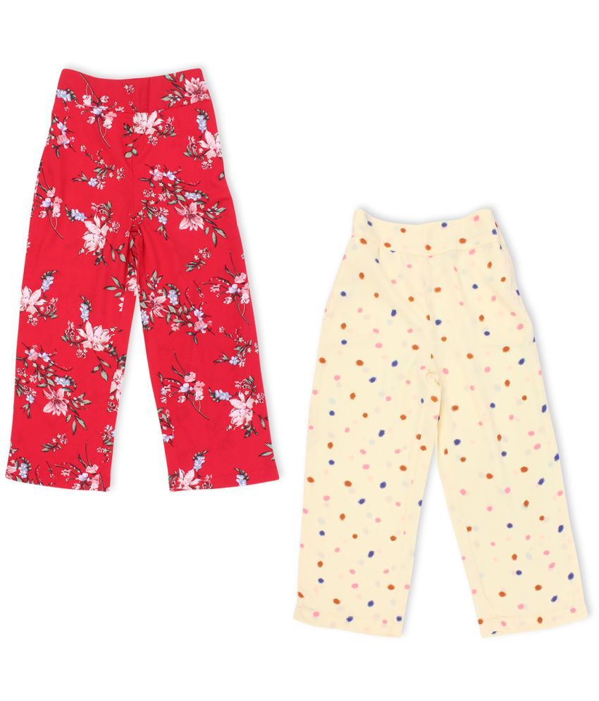     			Smart Casual Polka and Floral Printed Culottes