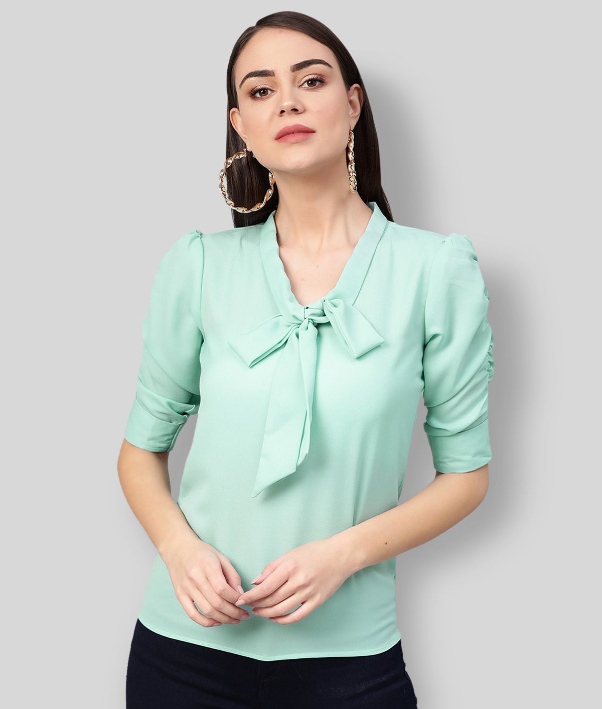     			Zima Leto - Sea Green Polyester Women's A-Line Top ( Pack of 1 )
