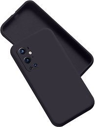 Artistique - Black Silicon Soft cases Compatible For ONEPLUS 9PRO ( Pack of 1 )
