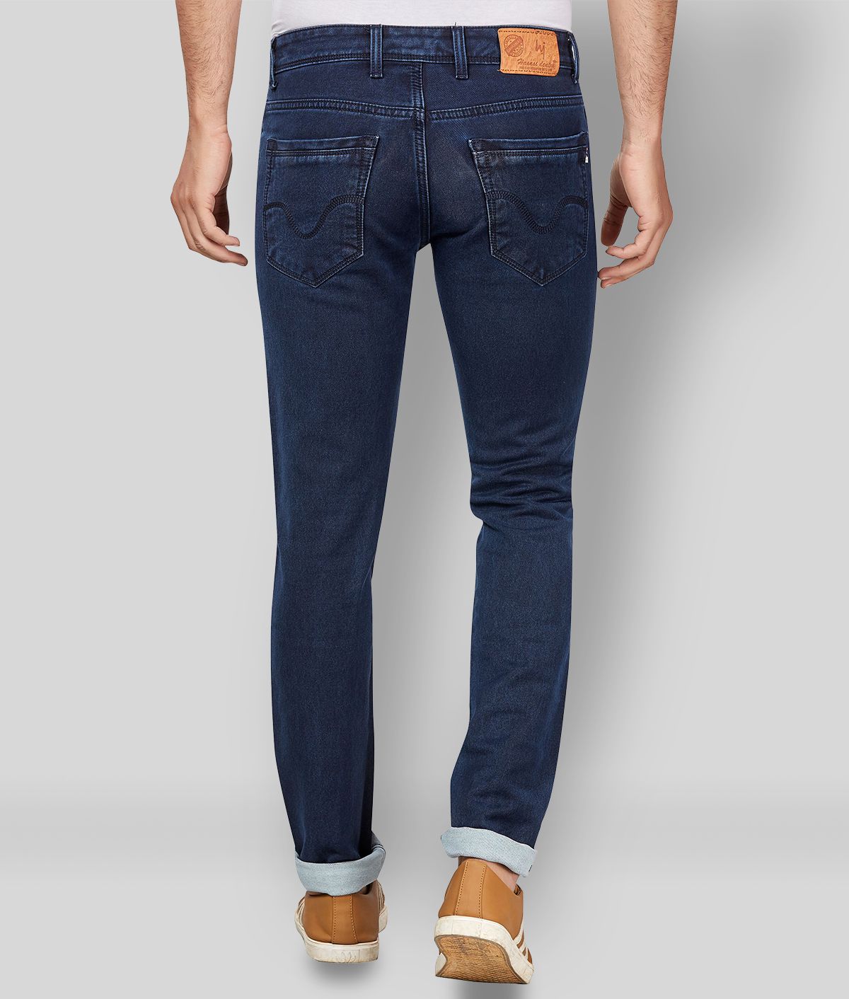 Buy Hasasi Denim - Navy Blue 100% Cotton Regular Fit Men's Jeans ( Pack ...