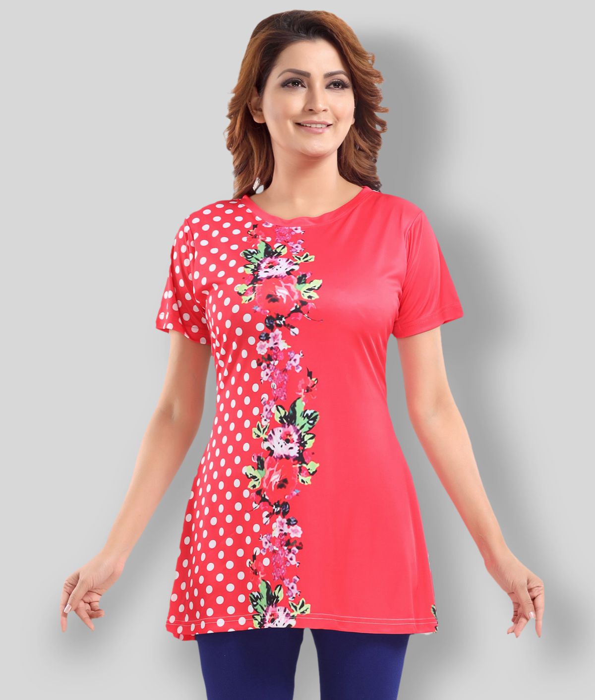 Meher Impex - Pink Polyester Women's A-Line Top ( Pack of 1 )