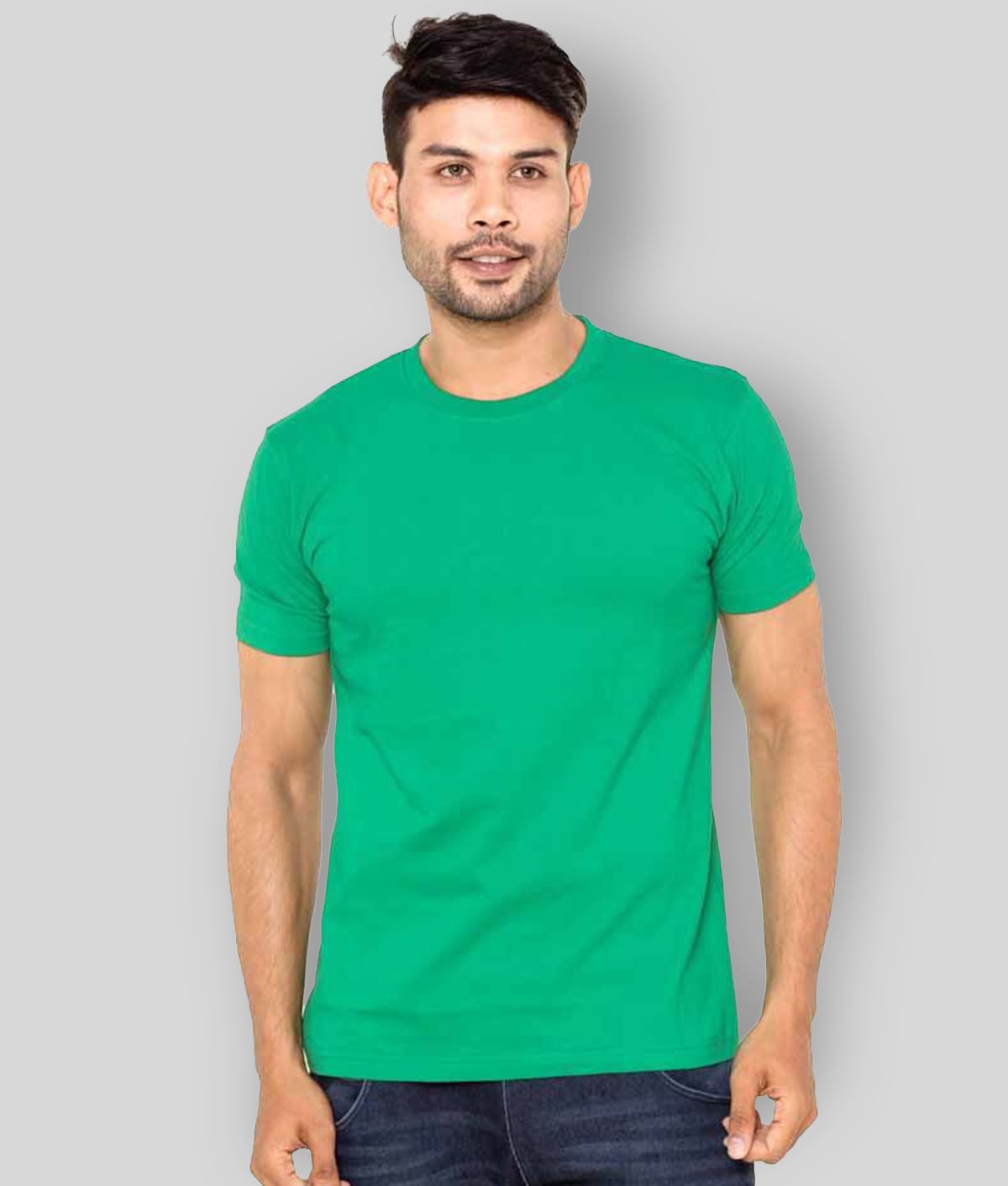     			FLEXIMAA - Green Cotton Regular Fit Men's T-Shirt ( Pack of 1 )