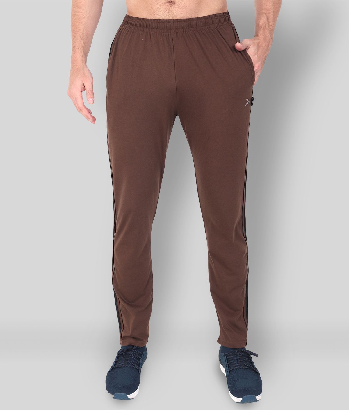 Zeffit - Brown Cotton Blend Men's Trackpants ( Pack of 1 )