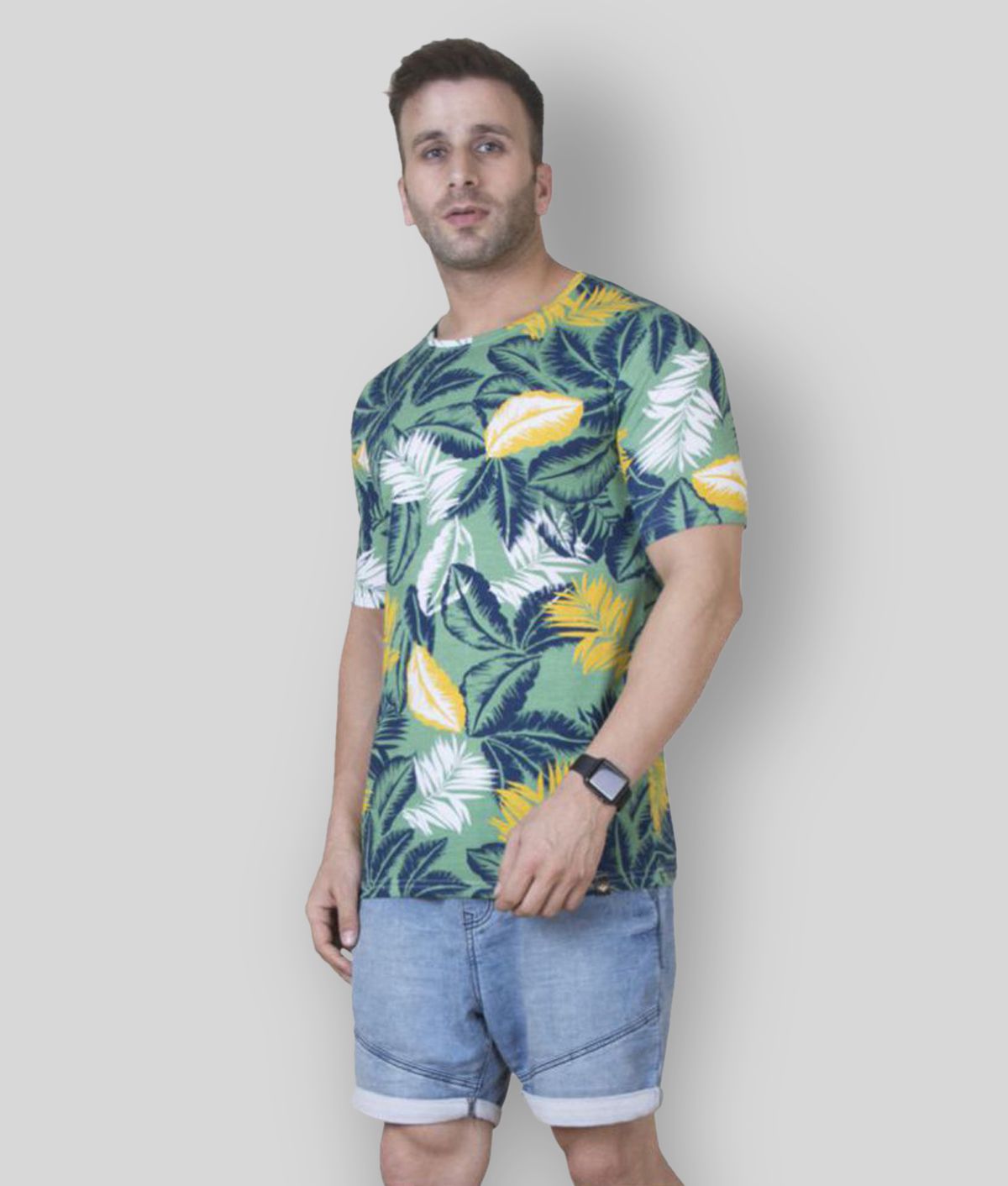     			Veirdo - Multicolor Cotton Regular Fit Men's T-Shirt ( Pack of 1 )