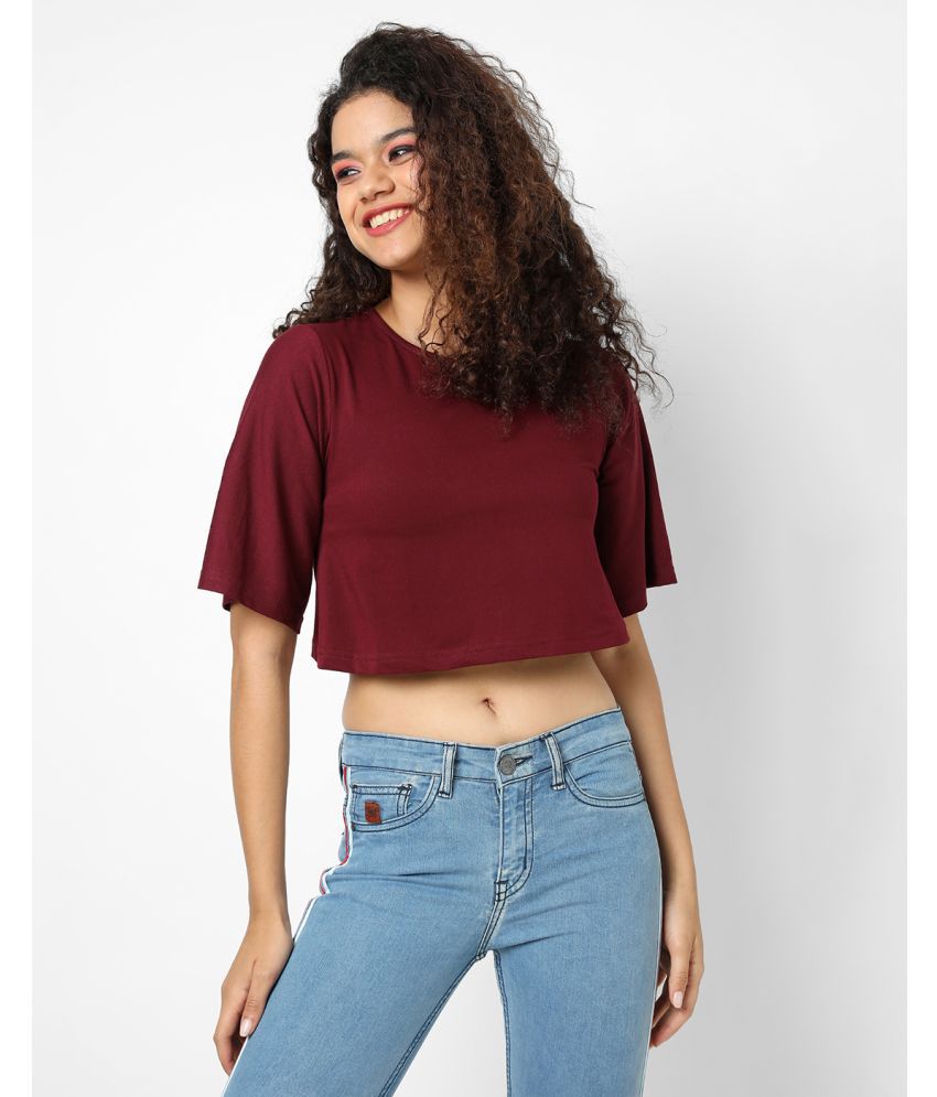     			Campus Sutra - Red Polyester Women's Crop Top ( Pack of 1 )