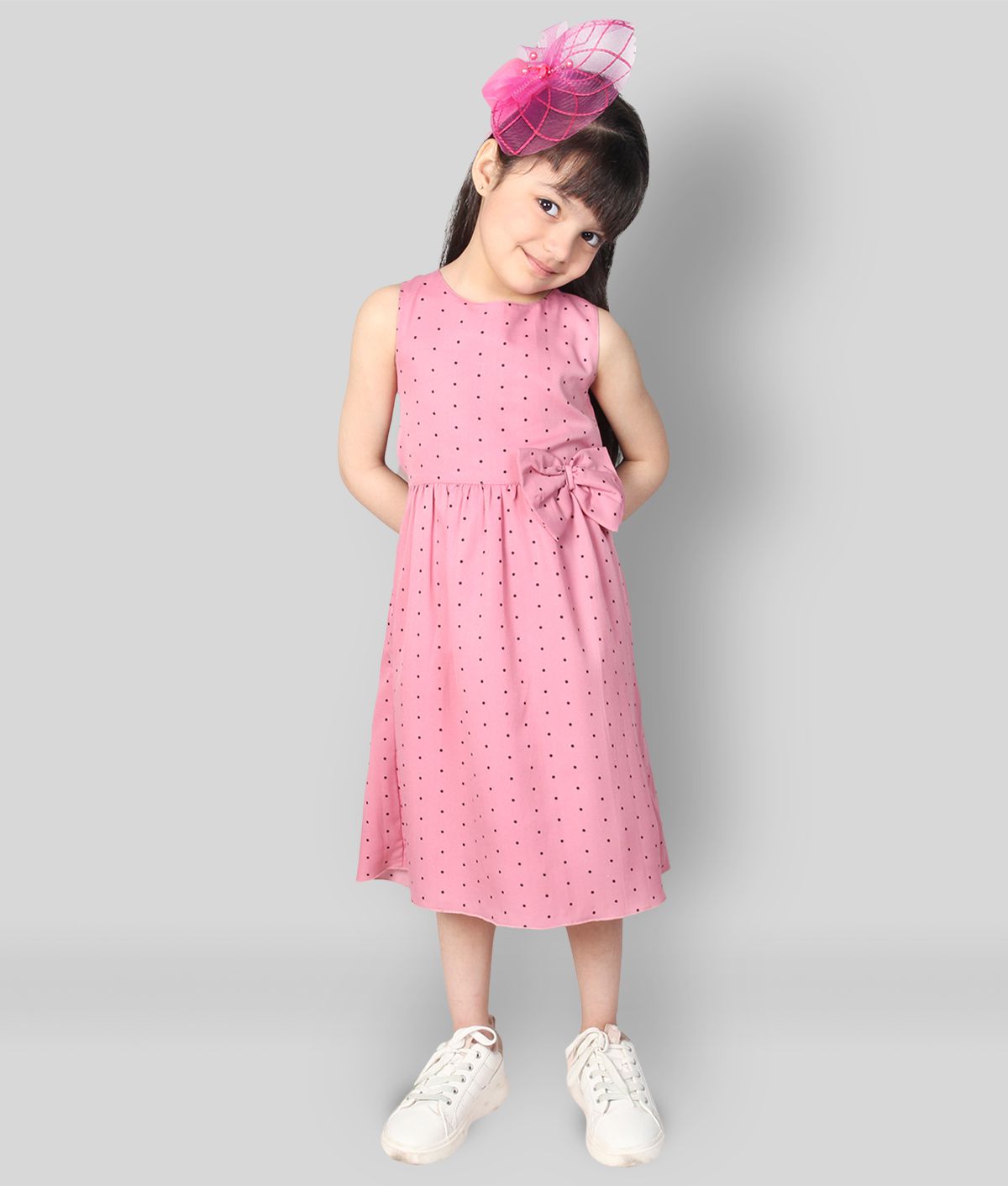     			Addyvero - Pink Cotton Girl's A-line Dress ( Pack of 1 )