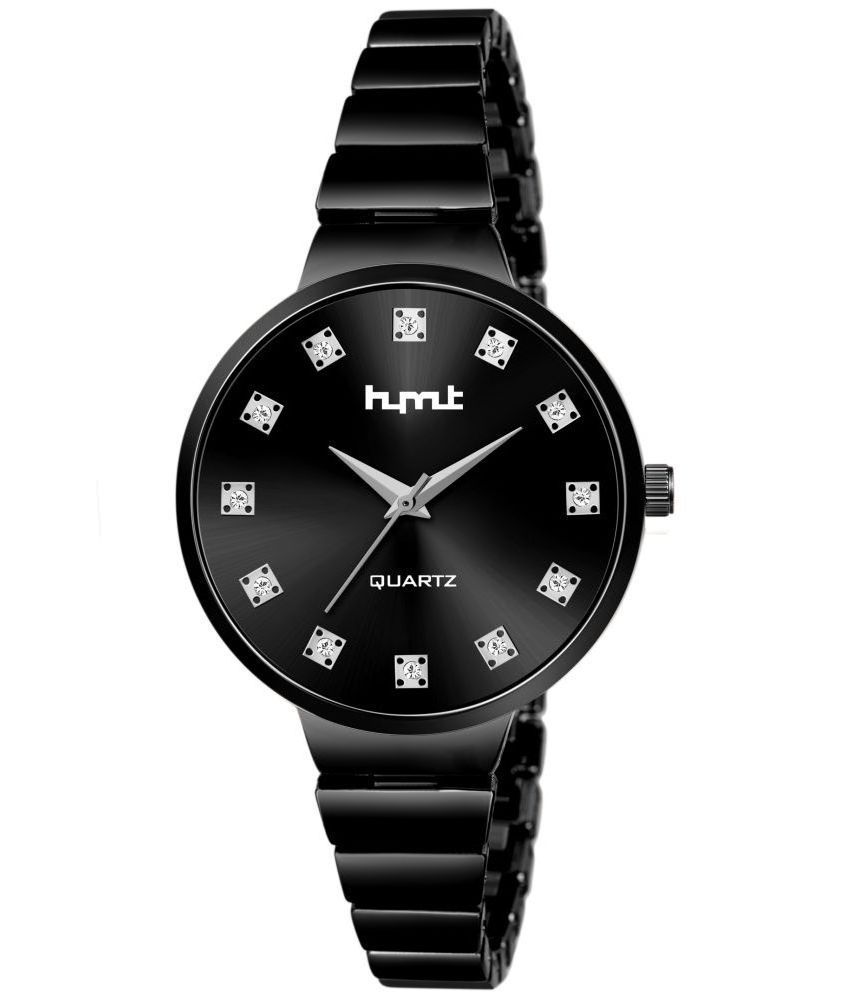 HYMT - Black Stainless Steel Analog Womens Watch