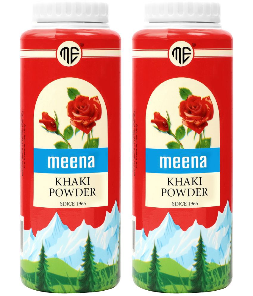     			MEENA ELEMENTS Khaki Powder 300 gm, Gentle care Talc powder, 100% Pure & Natural for Men & Women (Pack of 2)