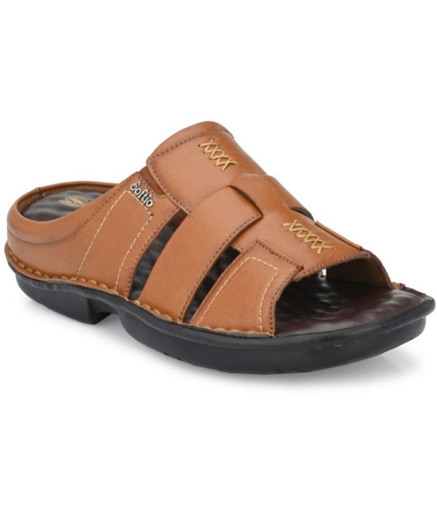     			softio - Tan Men's Sandals