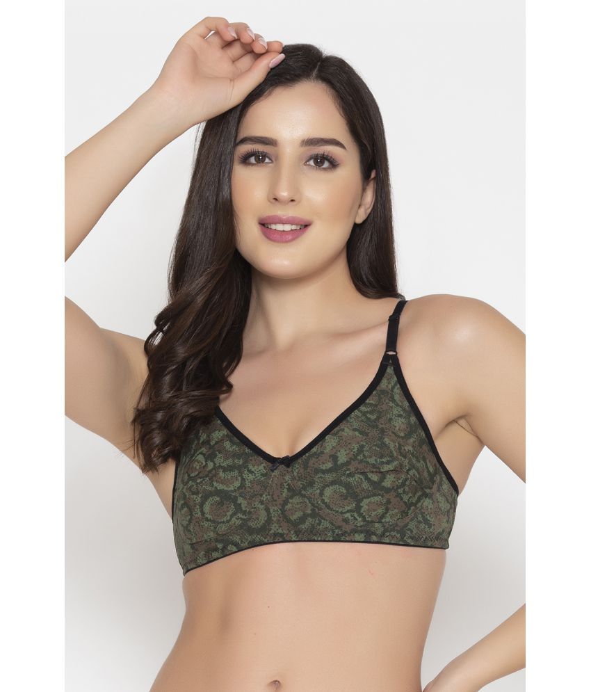     			Clovia Cotton Blend Non Padded Women's Everyday Bra ( Green )