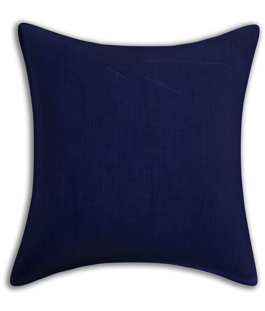     			INDHOME LIFE - Navy Blue Set of 1 Silk Square Cushion Cover