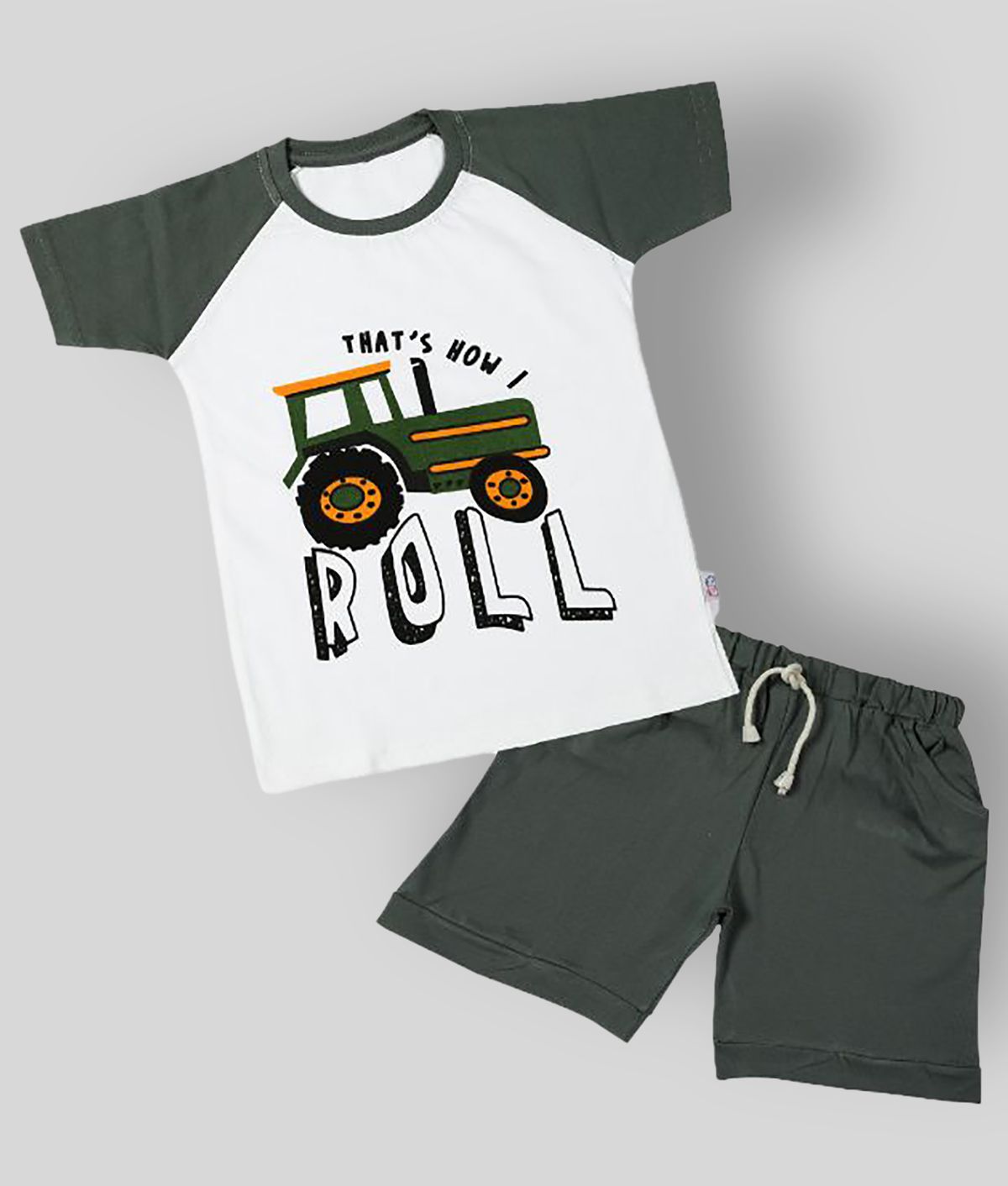     			CATCUB - Gray Cotton T-Shirt & Shorts For Baby Boy ( Pack of 1 )