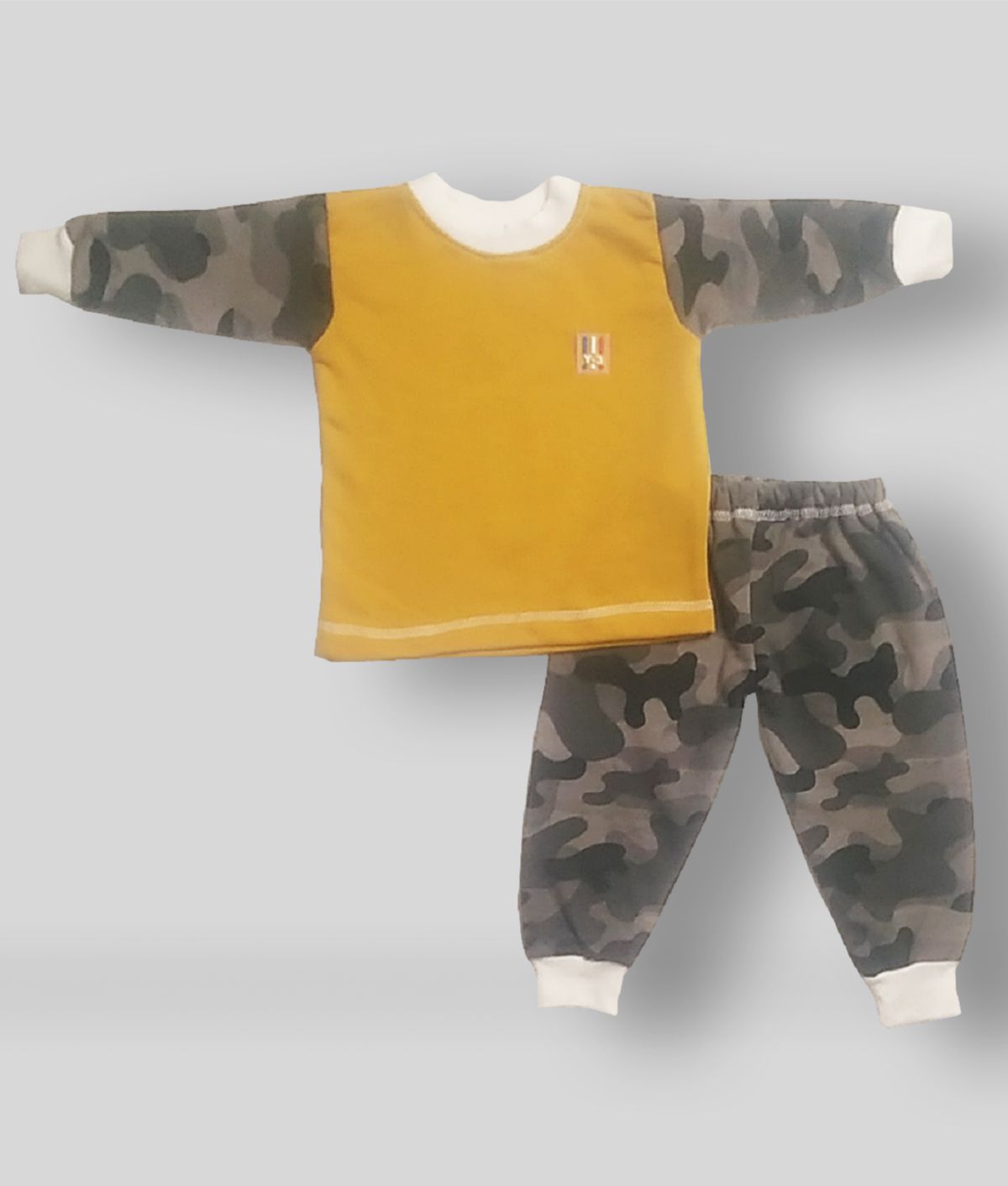     			harshvardhanmart.com - Yellow Cotton Baby Boy Top & Trouser ( Pack of 1 )