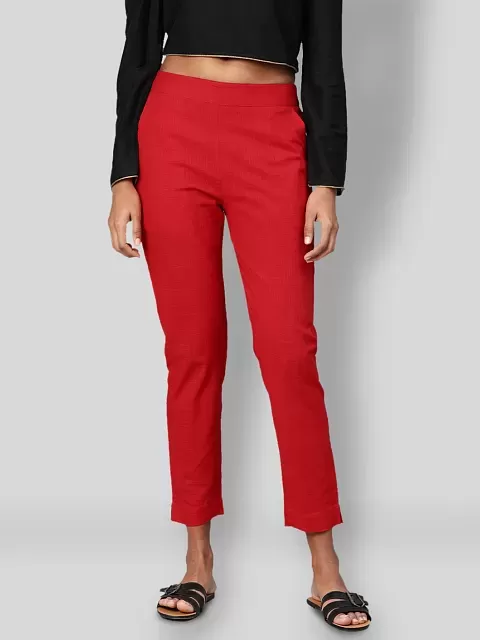 Buy online Women Solid Mid Rise Cigarette Pants from bottom wear for Women  by Juniper for ₹630 at 65% off | 2024 Limeroad.com