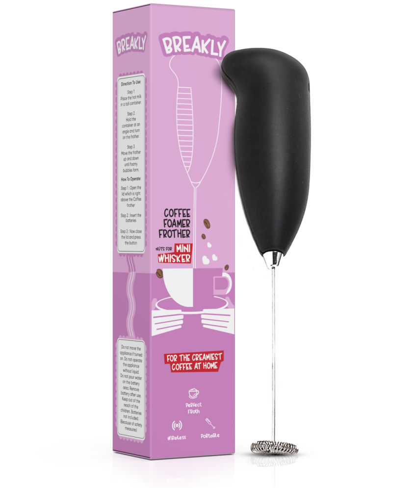 Breakly - Black Electric Frother 260 Hand Blender With Chopper