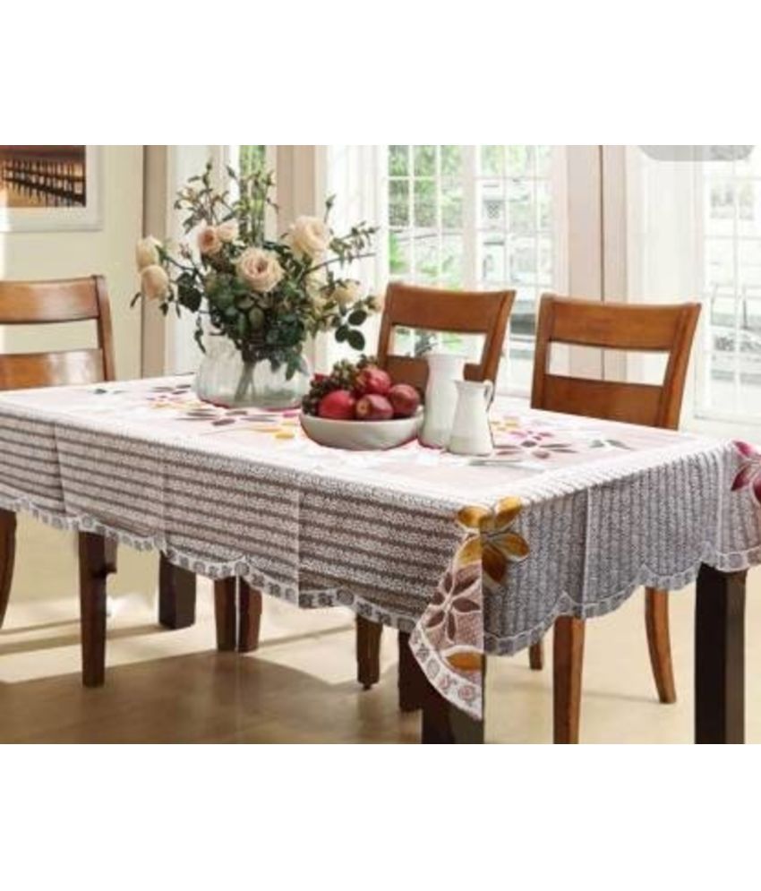     			Beige Polyester Table Cover ( Pack of 1 )