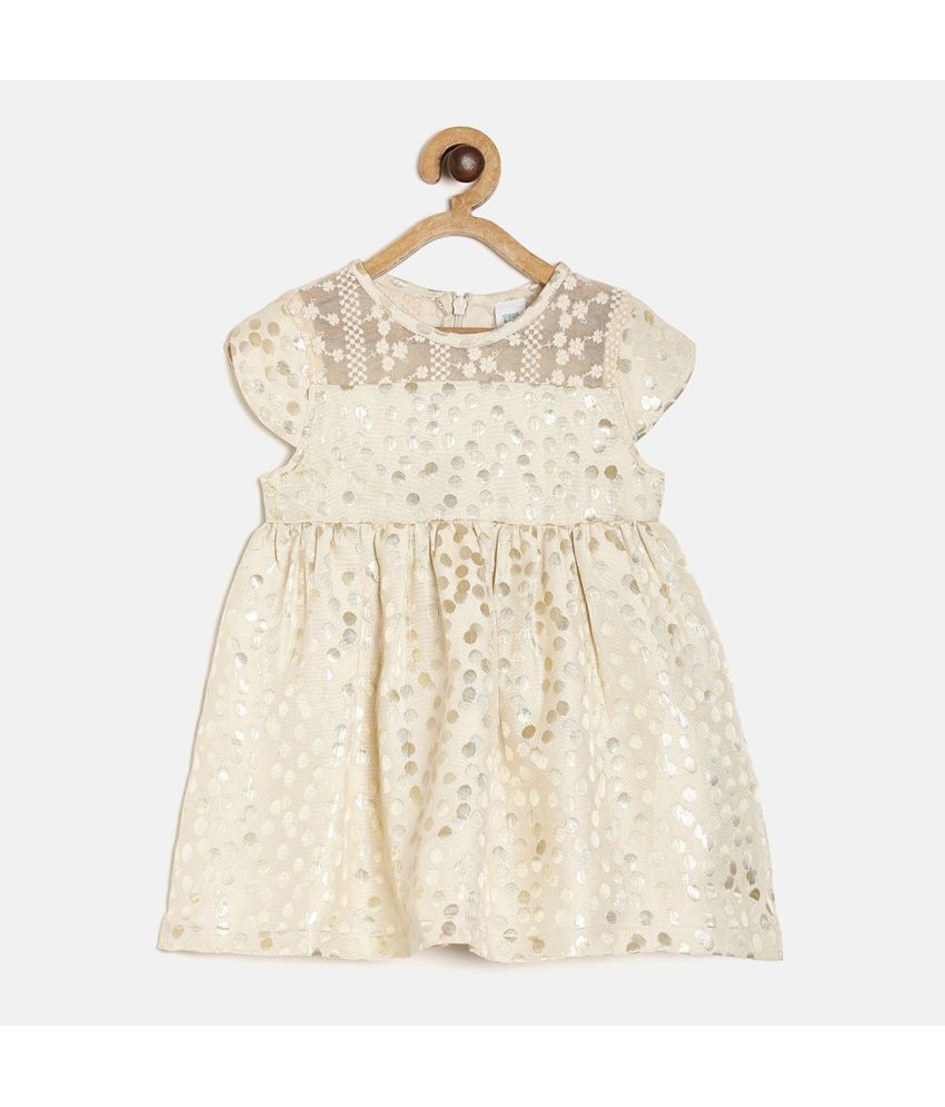     			MINI KLUB - Off White Cotton Baby Girl Dress ( Pack of 1 )