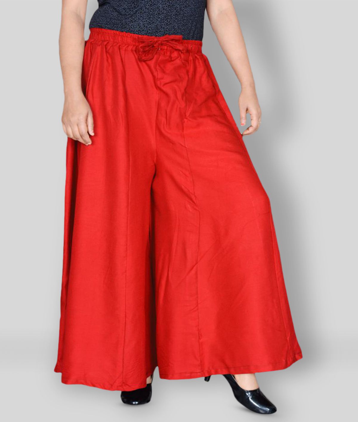     			Sttoffa - Red Rayon Flared Women's Palazzos ( Pack of 1 )