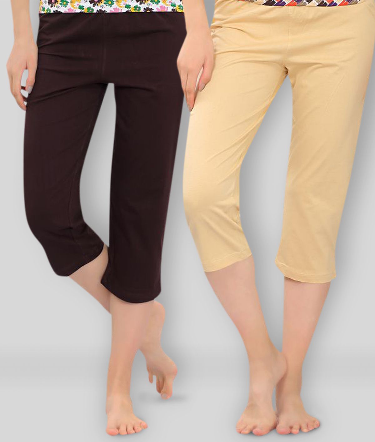     			Zebu - Multicolor Cotton Regular Fit Women's Casual Pants  ( Pack of 2 )