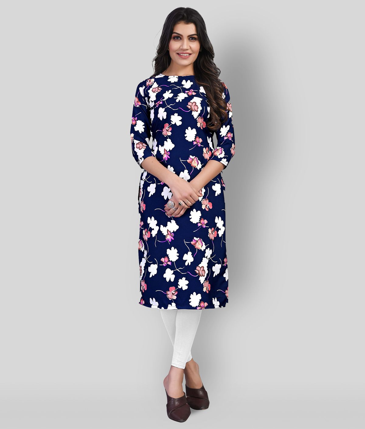     			BROTHERS DEAL - Multicolor Crepe Women's Straight Kurti ( Pack of 1 )