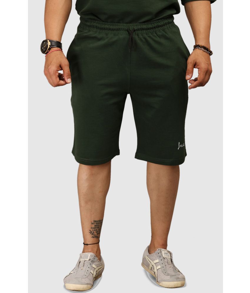     			Fuaark - Olive Polyester Cotton Men's Gym Shorts ( Pack of 1 )