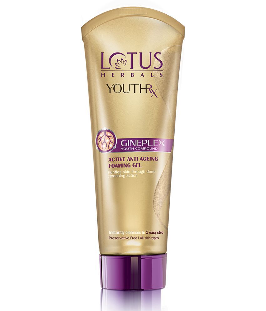     			Lotus Herbals YouthRx Active Anti Ageing Foaming Gel Face Wash, With Jojoba & Ginger, 50g