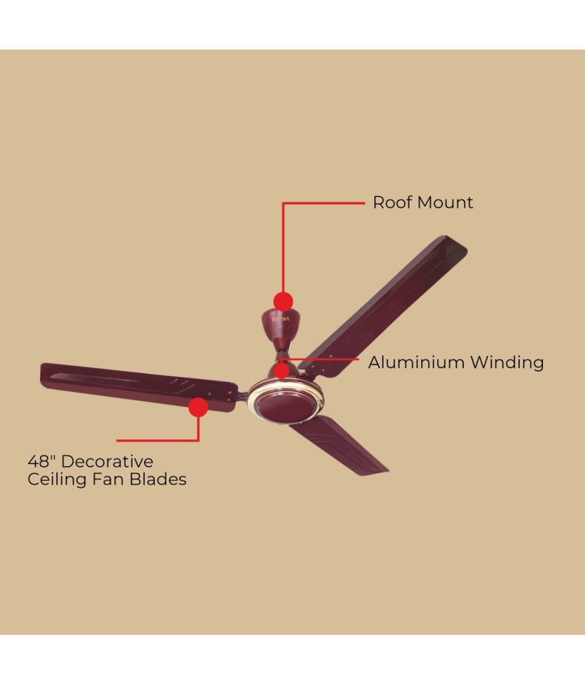 Baltra 1200 HERO Ceiling Fan Brown Price in India Buy Baltra 1200