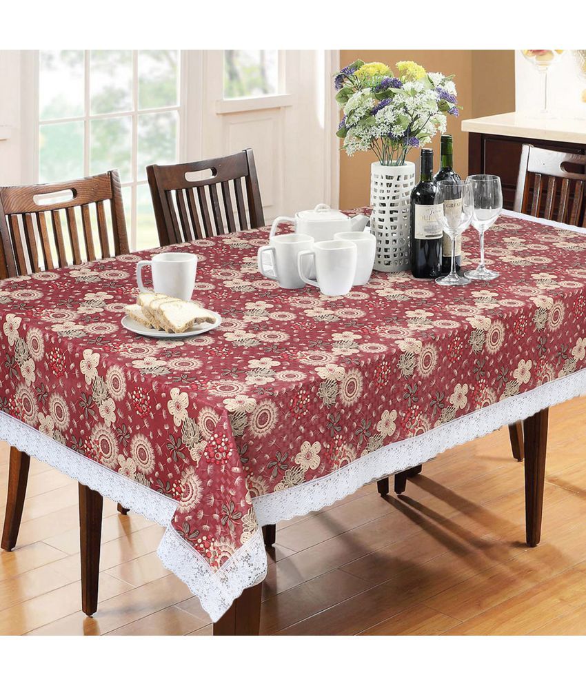     			Maroon PVC Table Cover ( Pack of 1 )