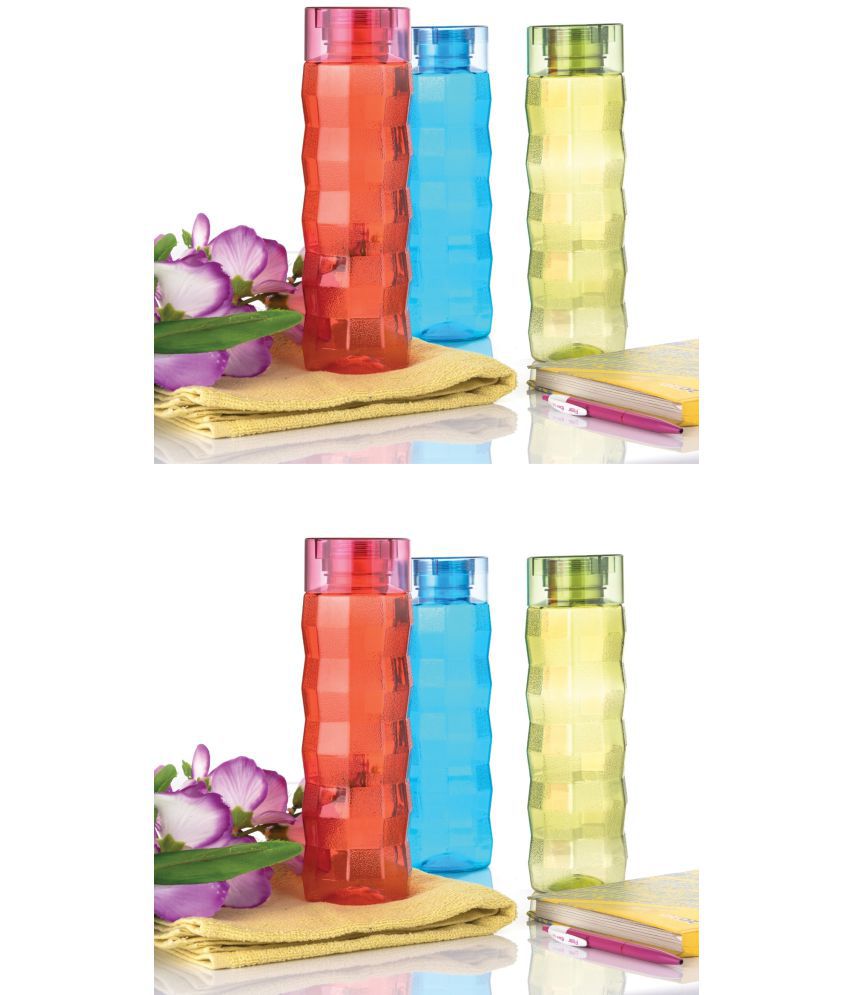     			HOMETALES - Multicolour Fridge Water Bottle ( Pack of 6 )