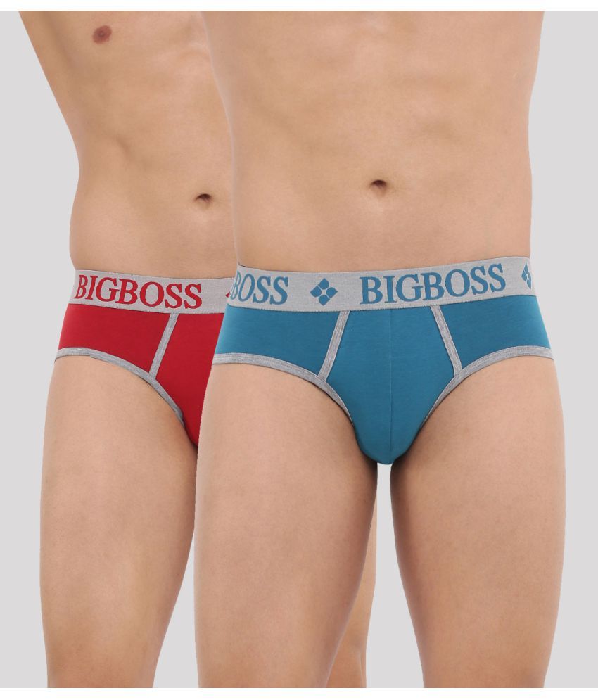     			Pack of 2 Dollar Bigboss Assorted Solid Cotton Blend Men Brief