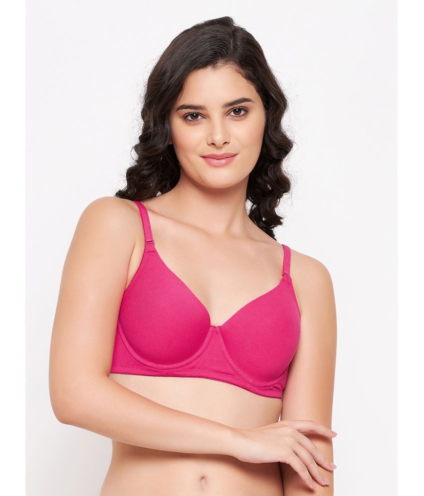     			Clovia Cotton Heavily Padded Women's Push Up Bra ( Pink )