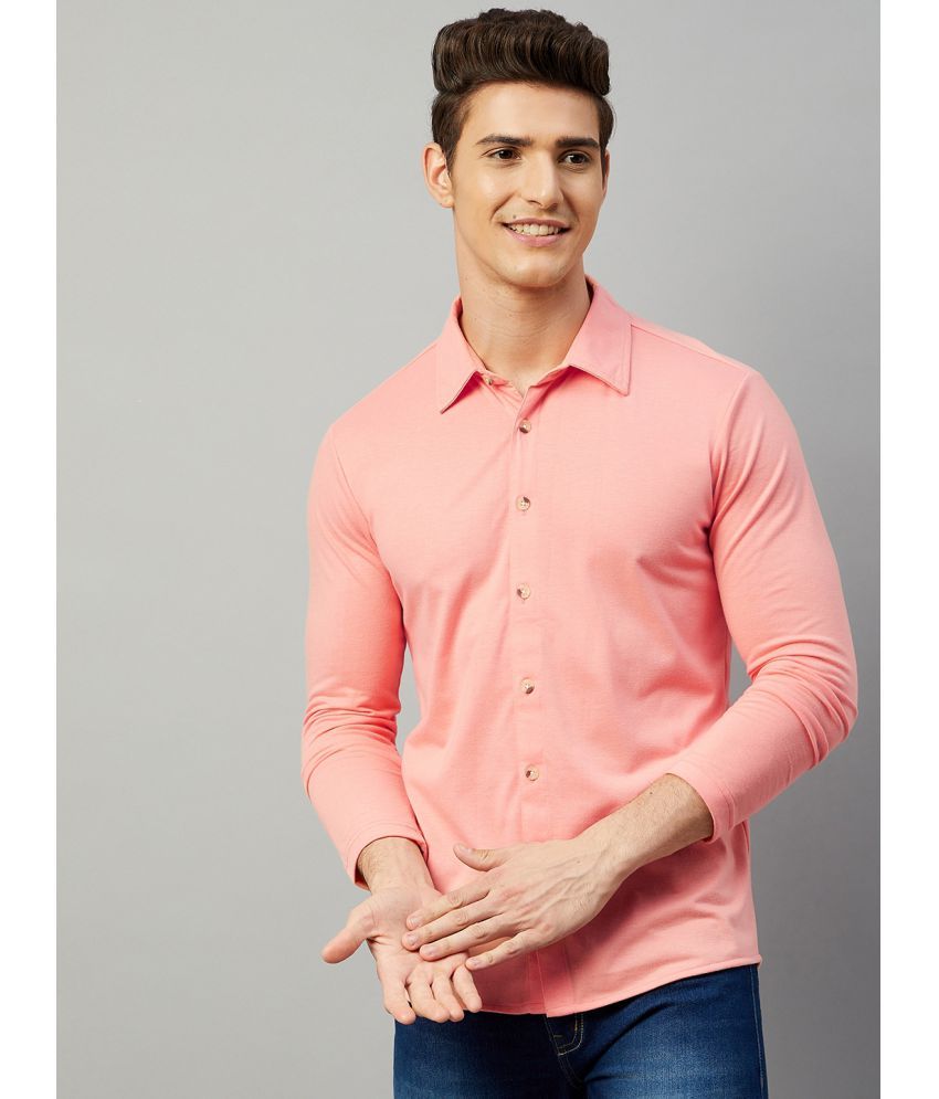     			Gritstones - Coral Cotton Blend Regular Fit Men's Casual Shirt ( Pack of 1 )