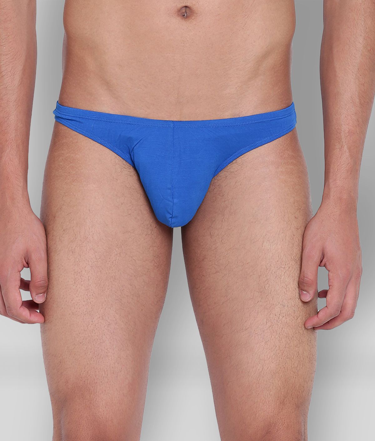     			La Intimo - Blue Modal Men's Thongs ( Pack of 1 )
