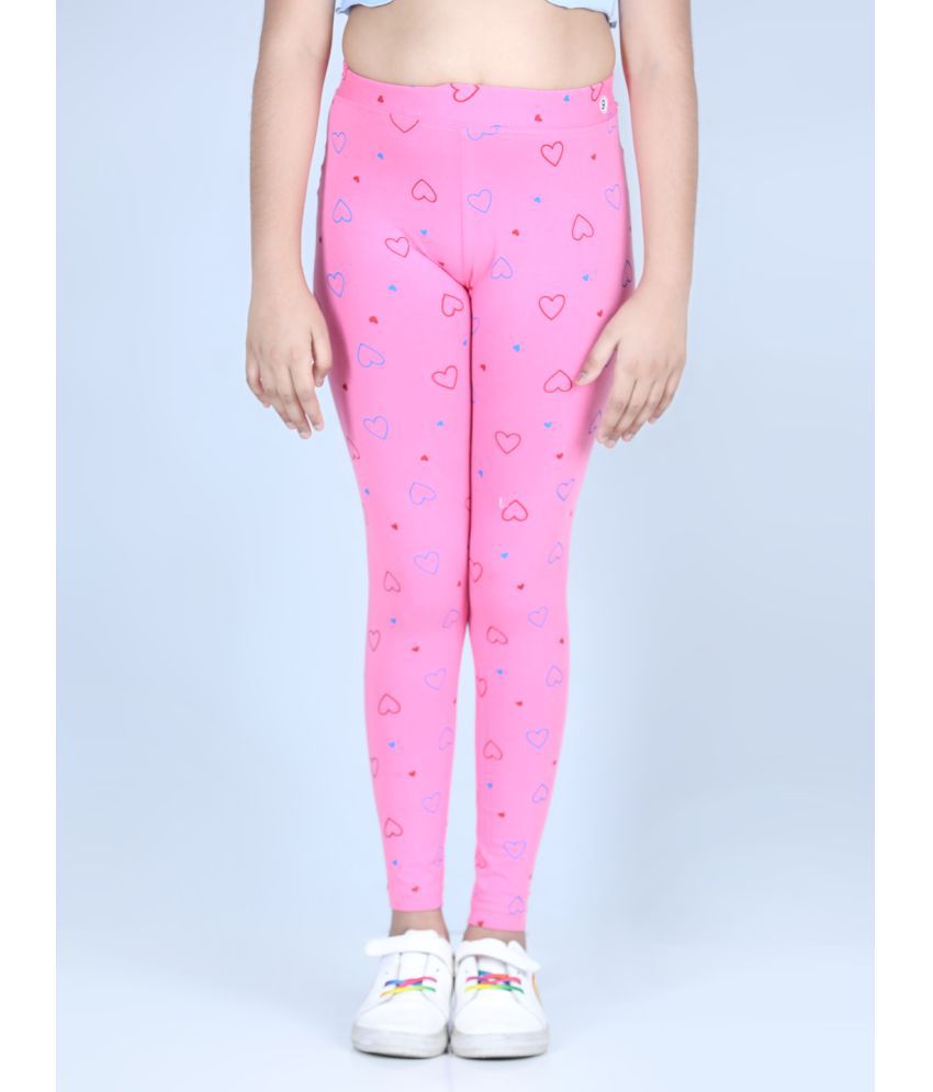    			StyleStone - Pink Lycra Girls Leggings ( Pack of 1 )