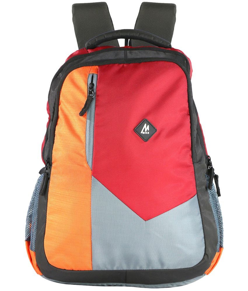     			mikebags 28 Ltrs Orange Polyester College Bag