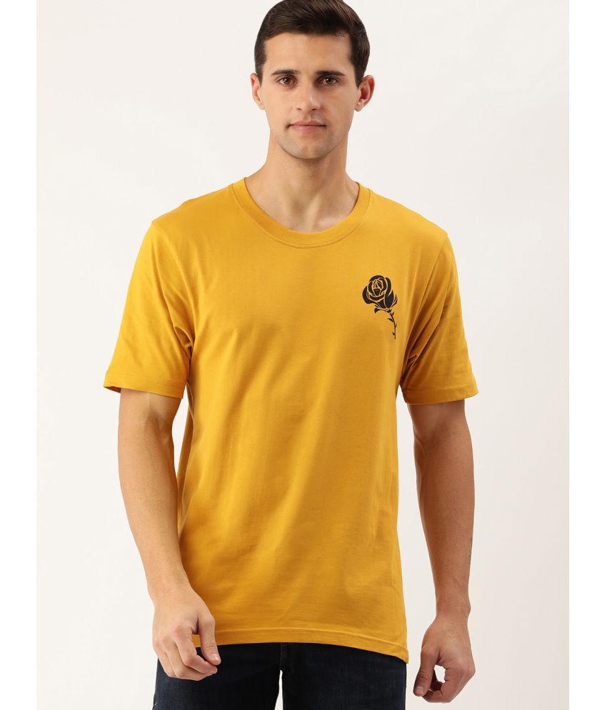     			Dillinger - Mustard Cotton Oversized Fit Men's T-Shirt ( Pack of 1 )