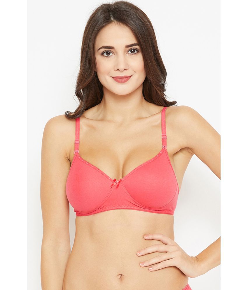     			N-Gal - Coral Cotton Blend Heavily Padded Women's T-Shirt Bra ( Pack of 1 )