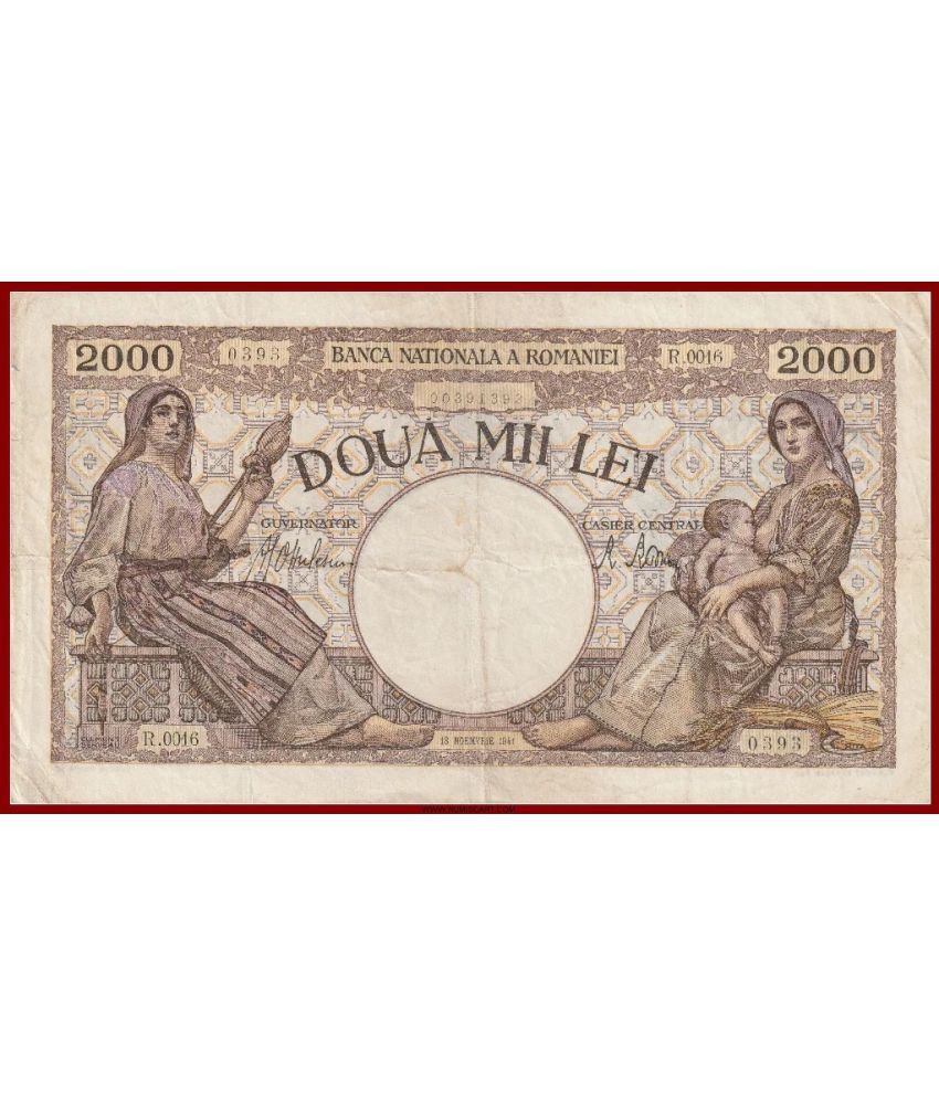     			Numiscart - 2000 Lei (1941) 1 Paper currency & Bank notes
