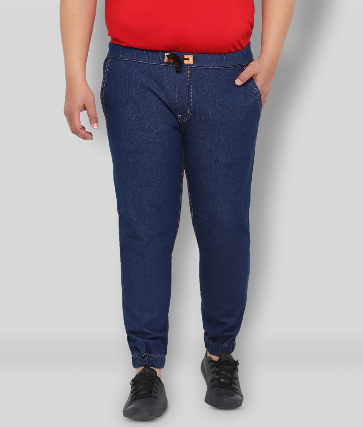 Urbano Plus - Dark Blue Cotton Blend Regular Fit Men's Jeans ( Pack of 1 )