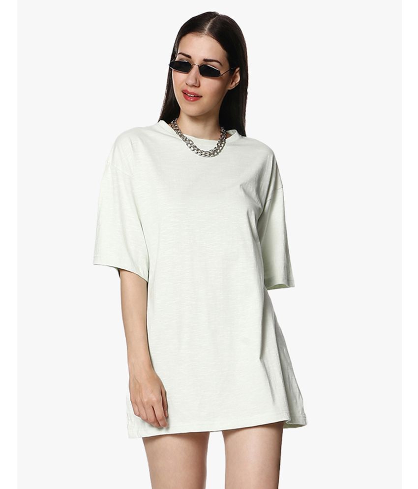     			BLANCD - Off White Cotton Women's T-shirt Dress ( Pack of 1 )
