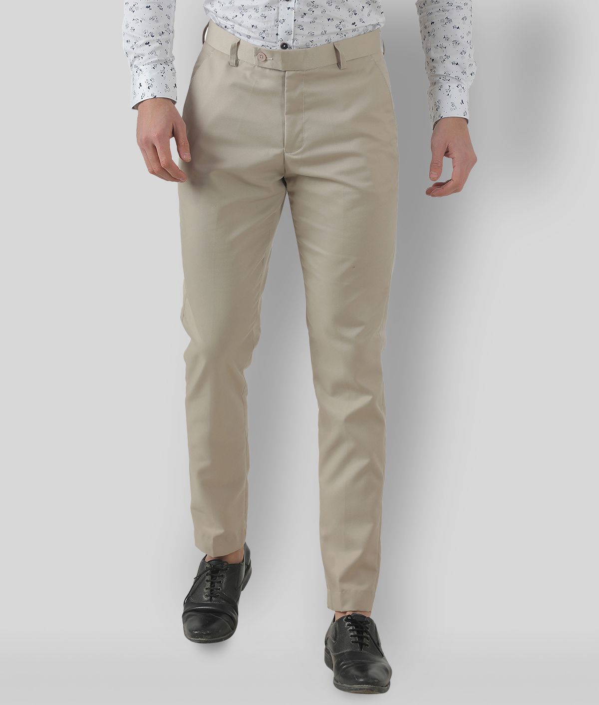     			Inspire Clothing Inspiration - Beige Polycotton Slim - Fit Men's Formal Pants ( Pack of 1 )