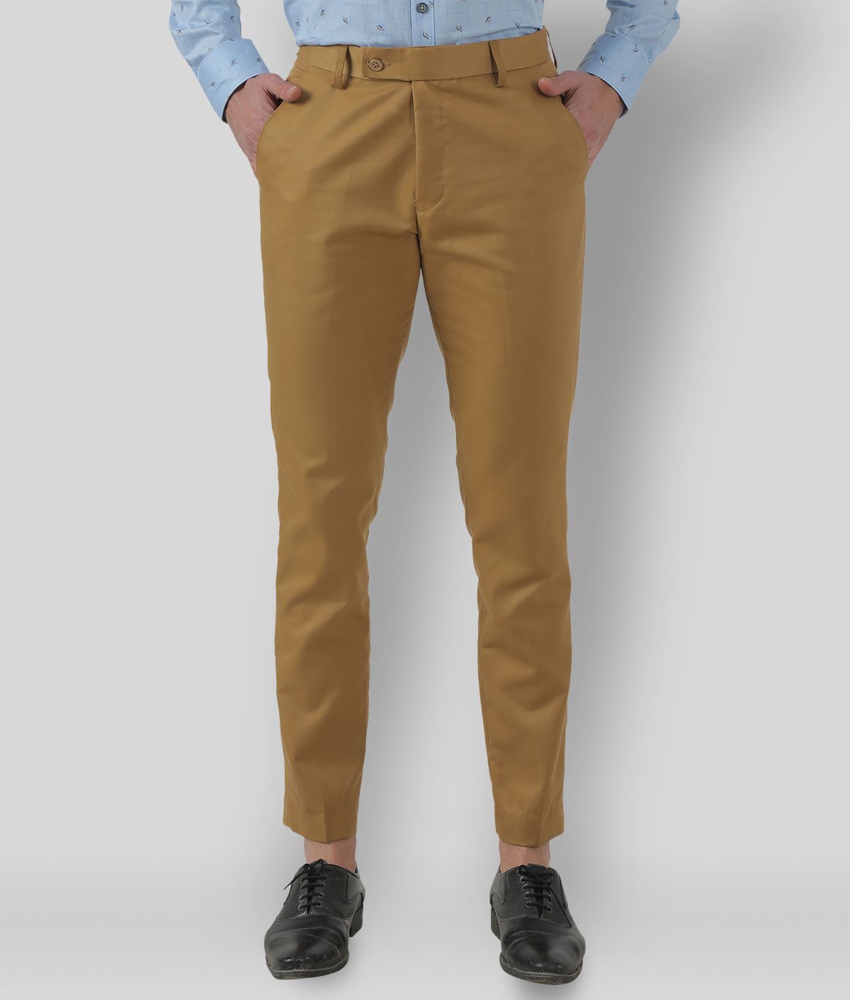     			Inspire Clothing Inspiration - Khaki Polycotton Slim - Fit Men's Chinos ( Pack of 1 )