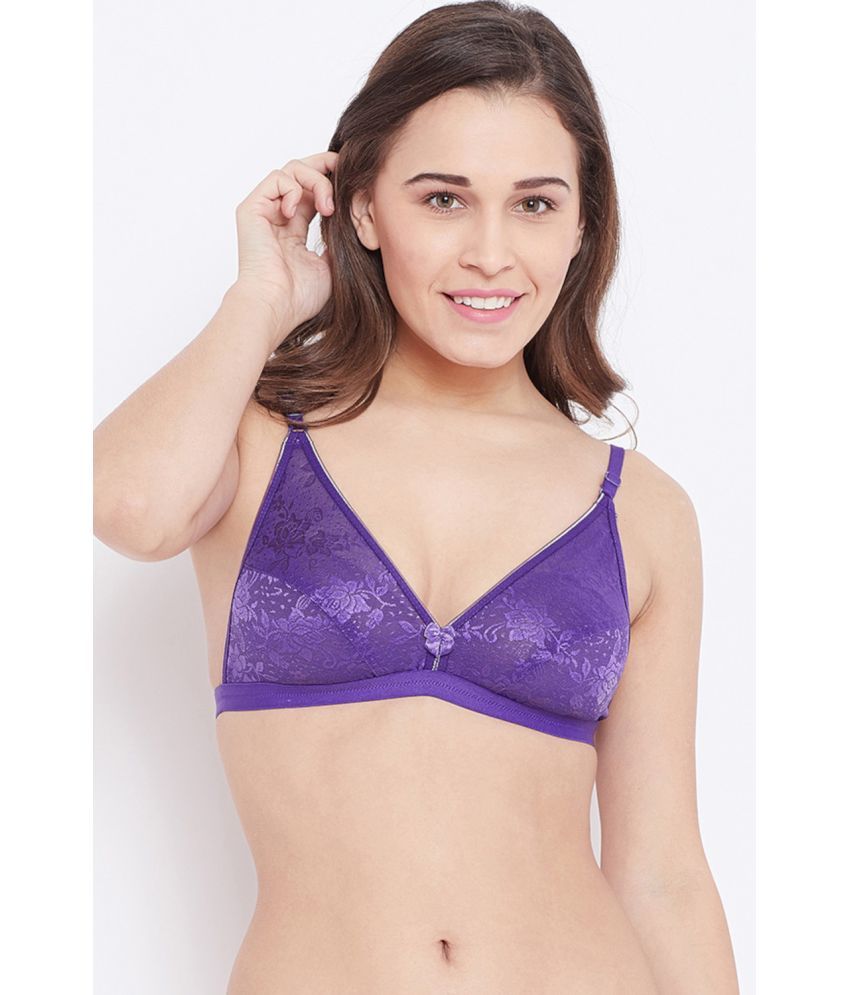     			N-Gal Nylon Non Padded Women's Shaping Bra ( Purple )