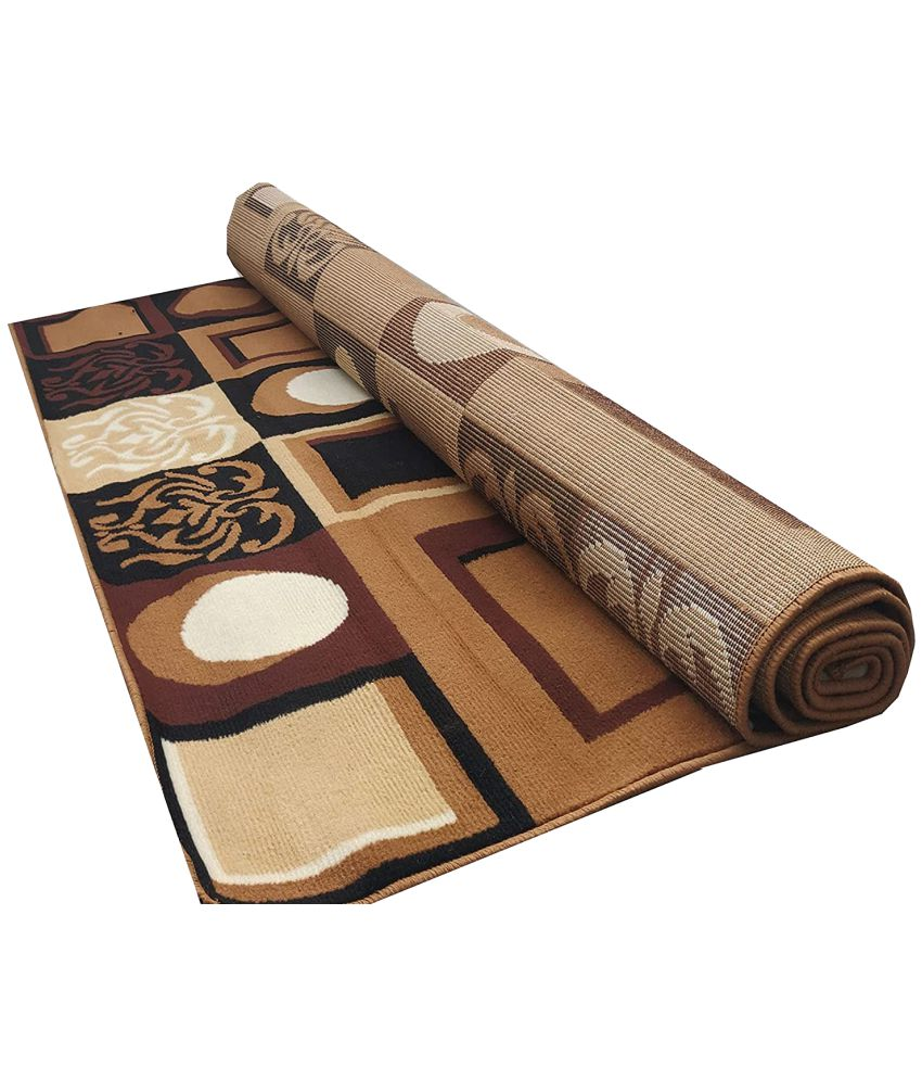 Noor Handloom Carpets Red Polypropylene Carpet Floral 5x7 Ft Buy Noor