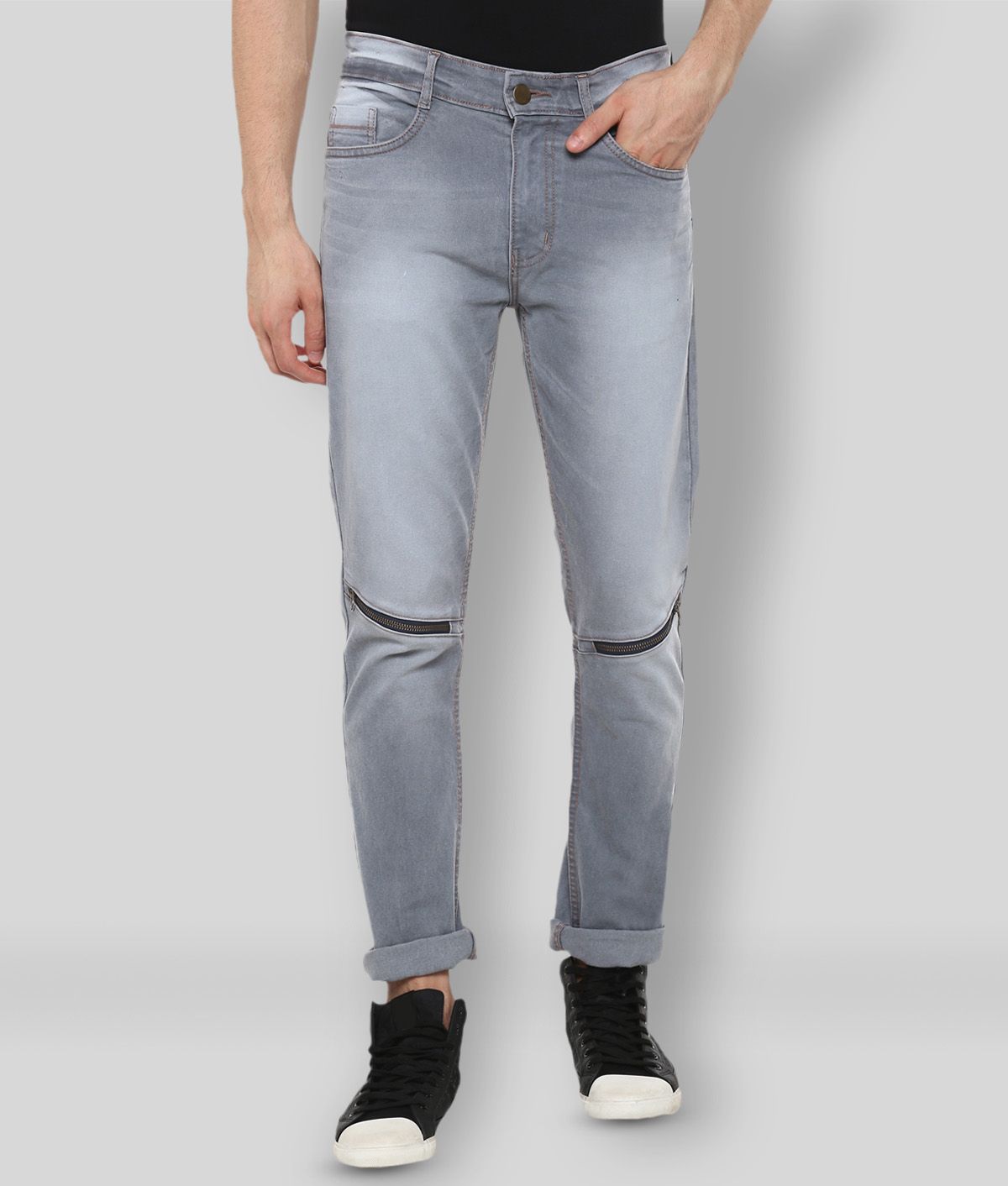     			Urbano Fashion - Grey Cotton Blend Slim Fit Men's Jeans ( Pack of 1 )